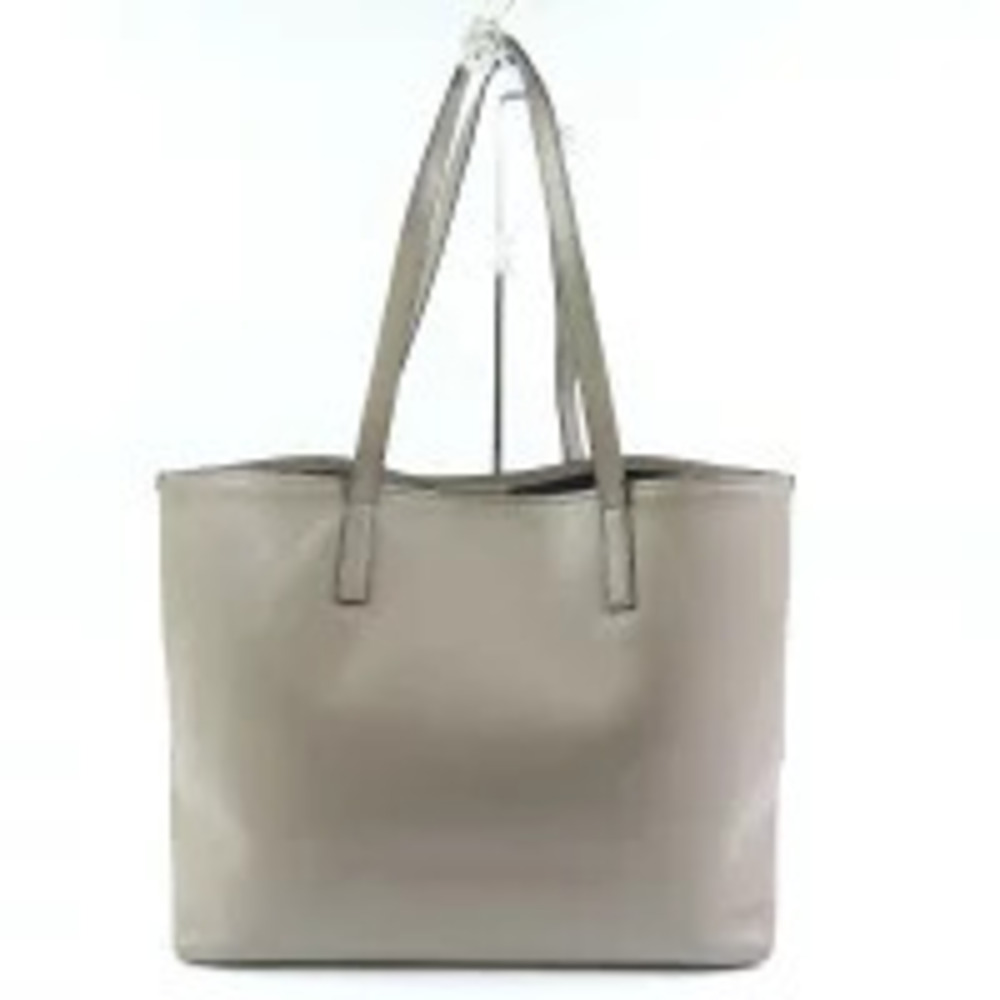 Prada Bag Tote Shoulder Leather Gray Business Gray